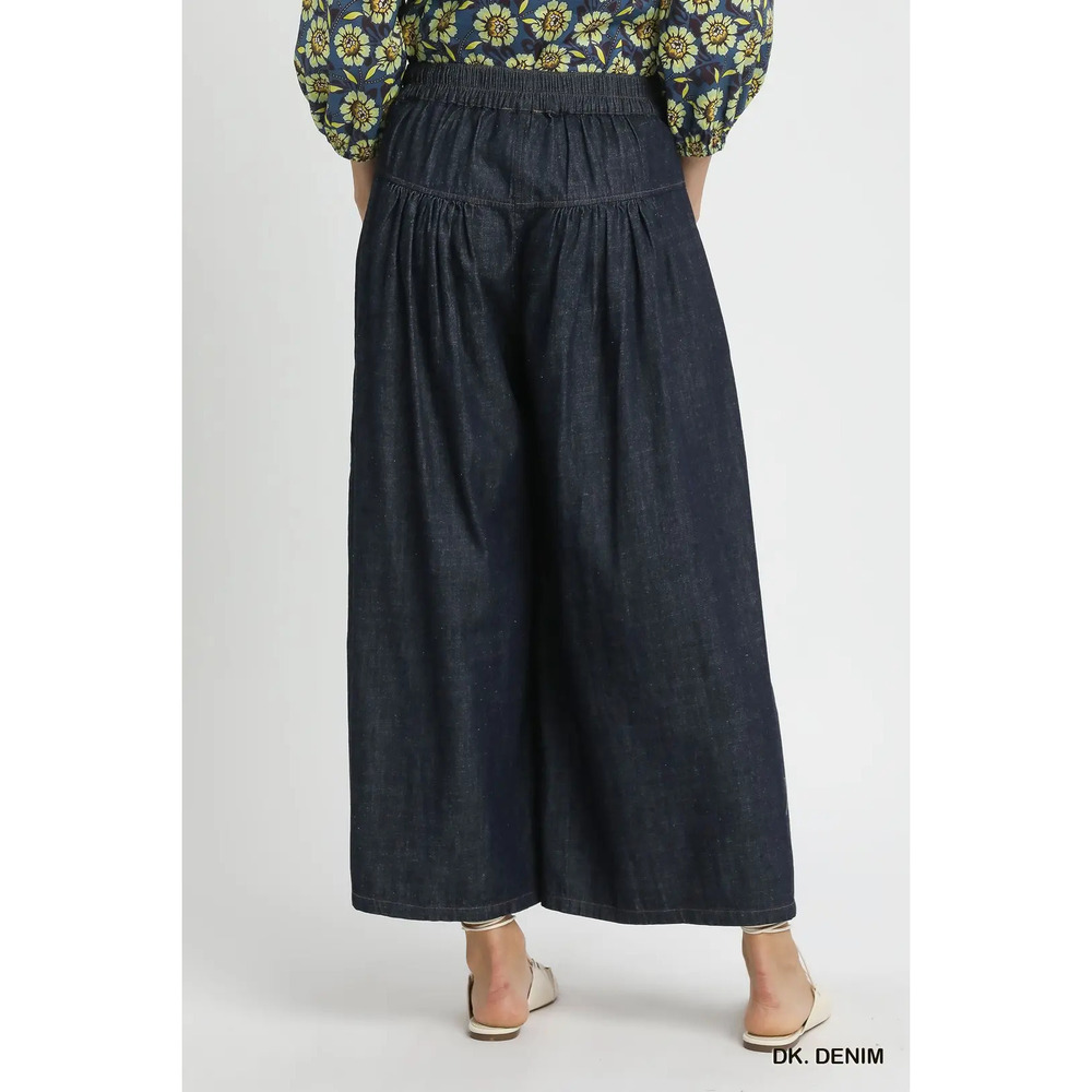 K1263 DD Umgee Stone Washed Wide-Leg Culottes Various Sizes - Picture 5 of 5